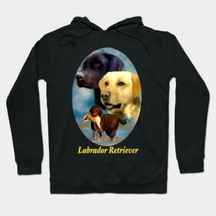 Labrador Retrievers Breed Art with Nameplate Hoodie